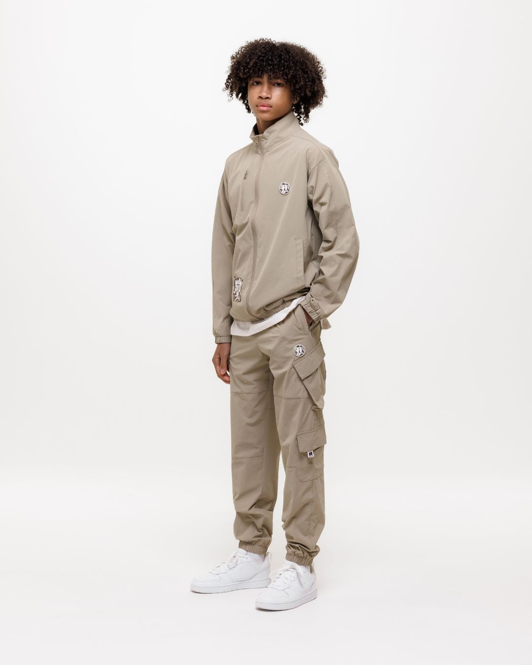 Rascal Next Gen Junior Khaki Cargos side full length with Jacket