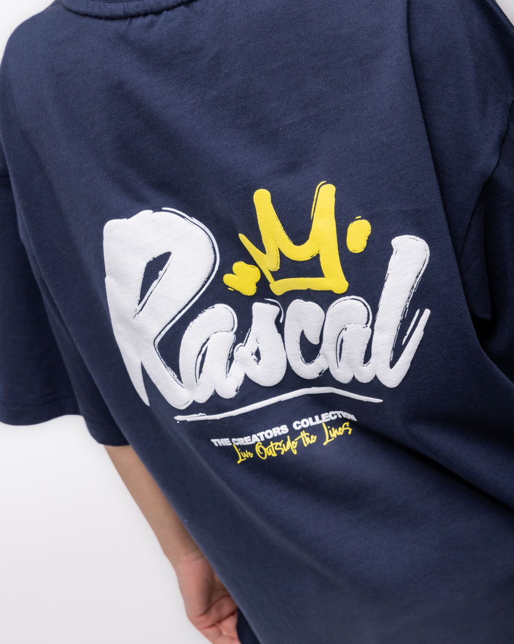 Rascal Kids Oversized T-shirt In Navy