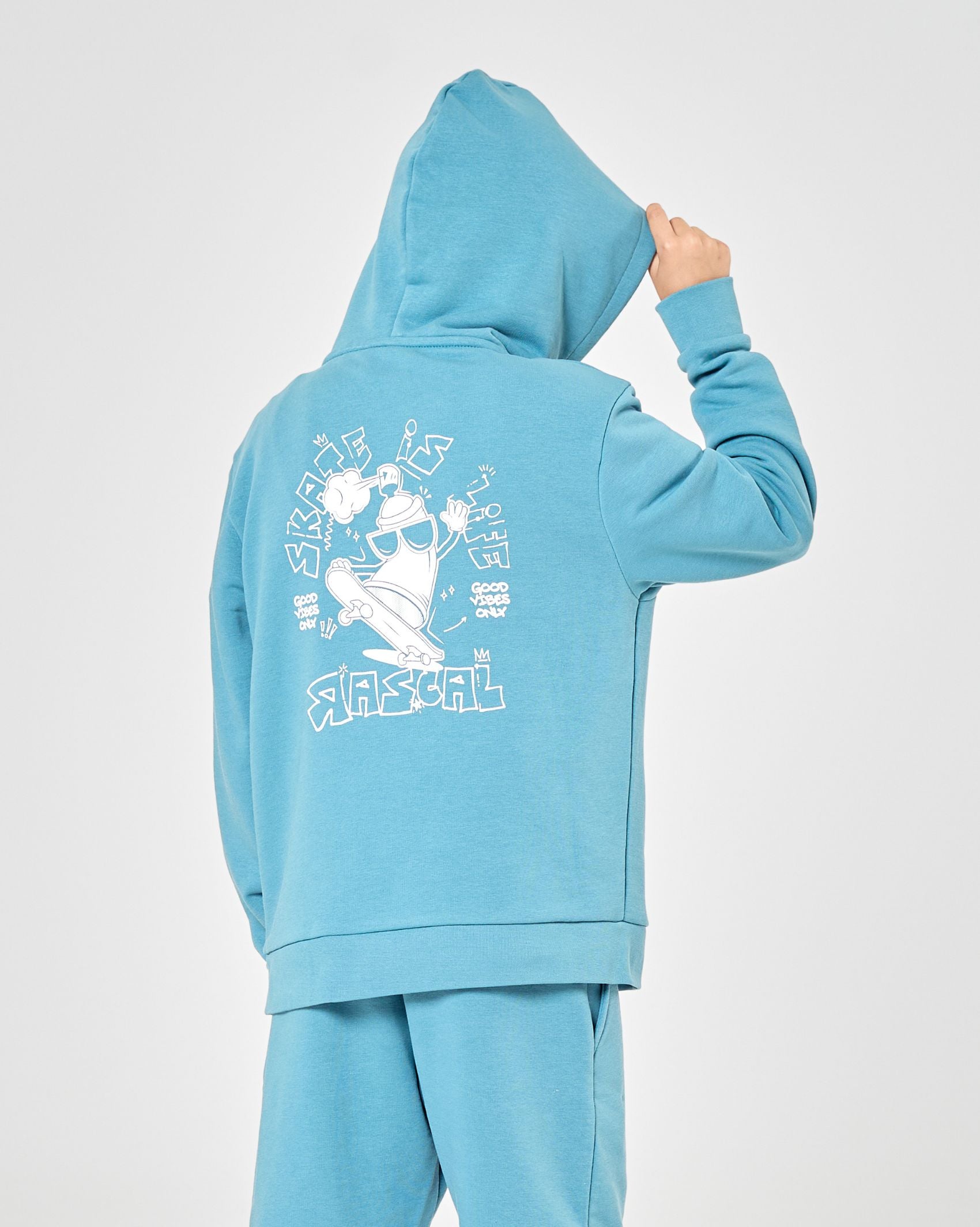 Good Vibes Skate Hoodie - Blue