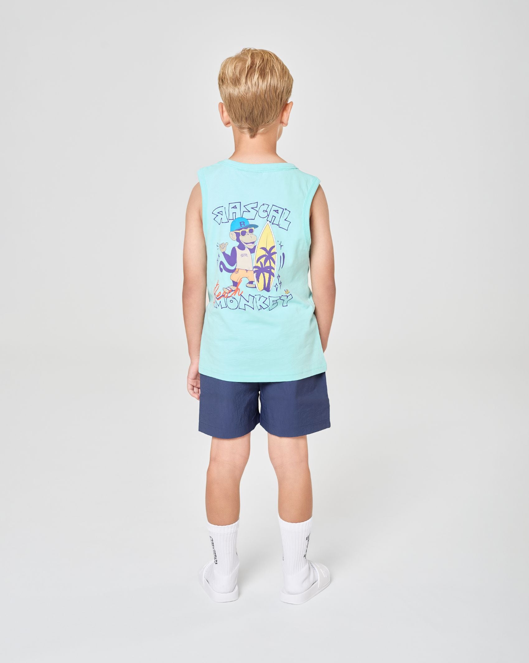 Good Vibes Beach Monkey Vest - Turquoise