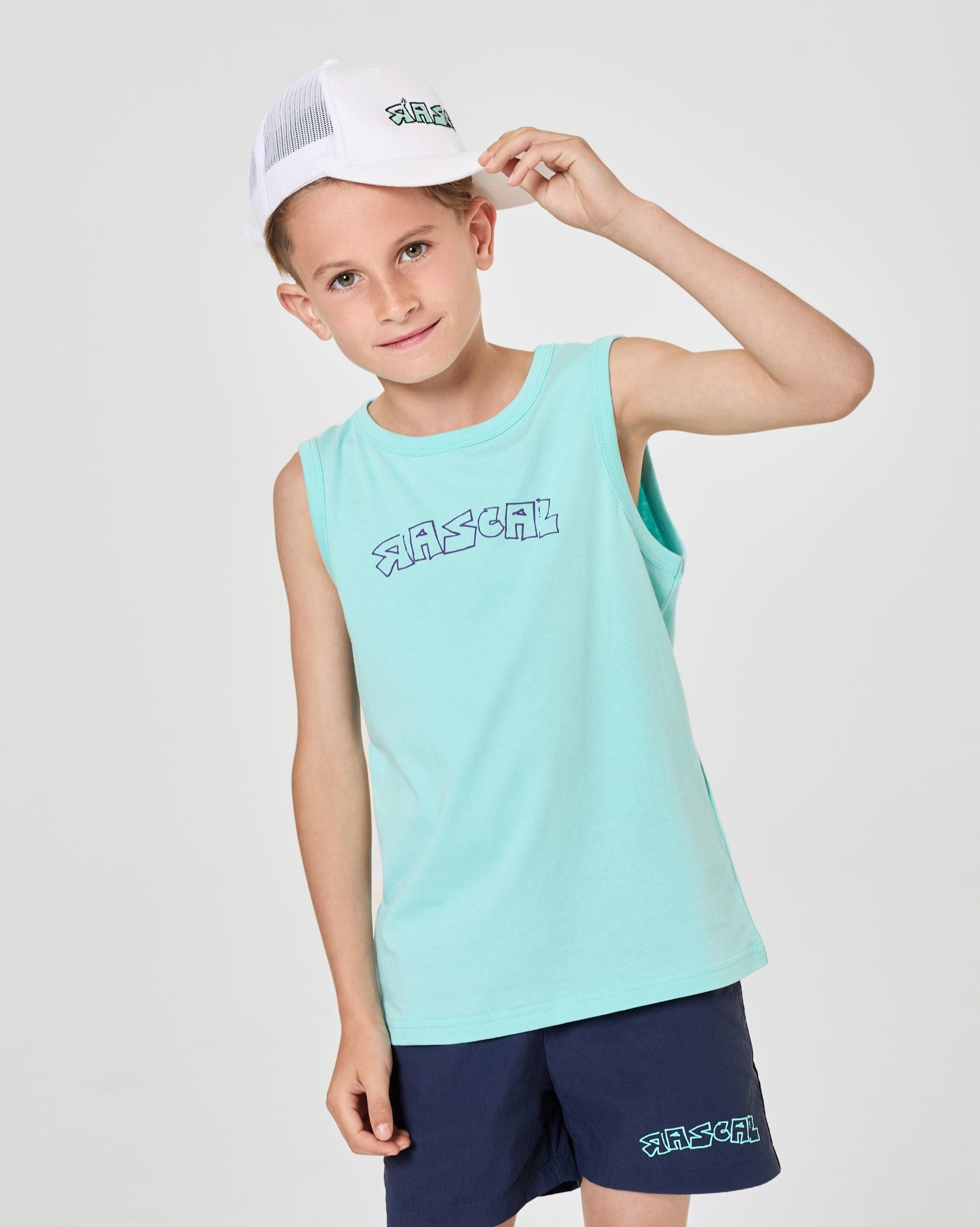 Good Vibes Beach Monkey Vest - Turquoise