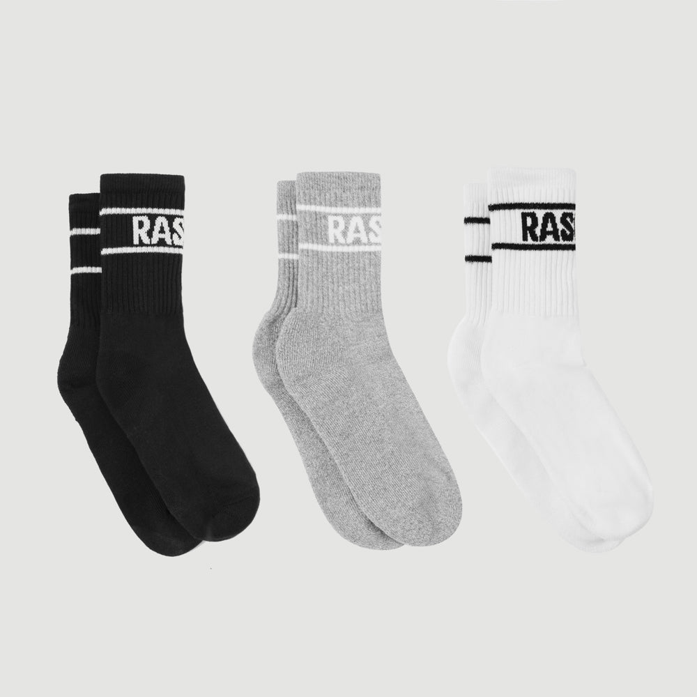 Rascal Original 3PK Socks | Black Grey White