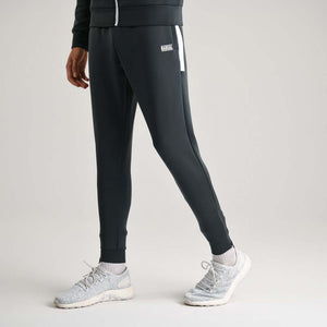 Mens Essential Poly Panel Track Pant | Charcoal Grey White