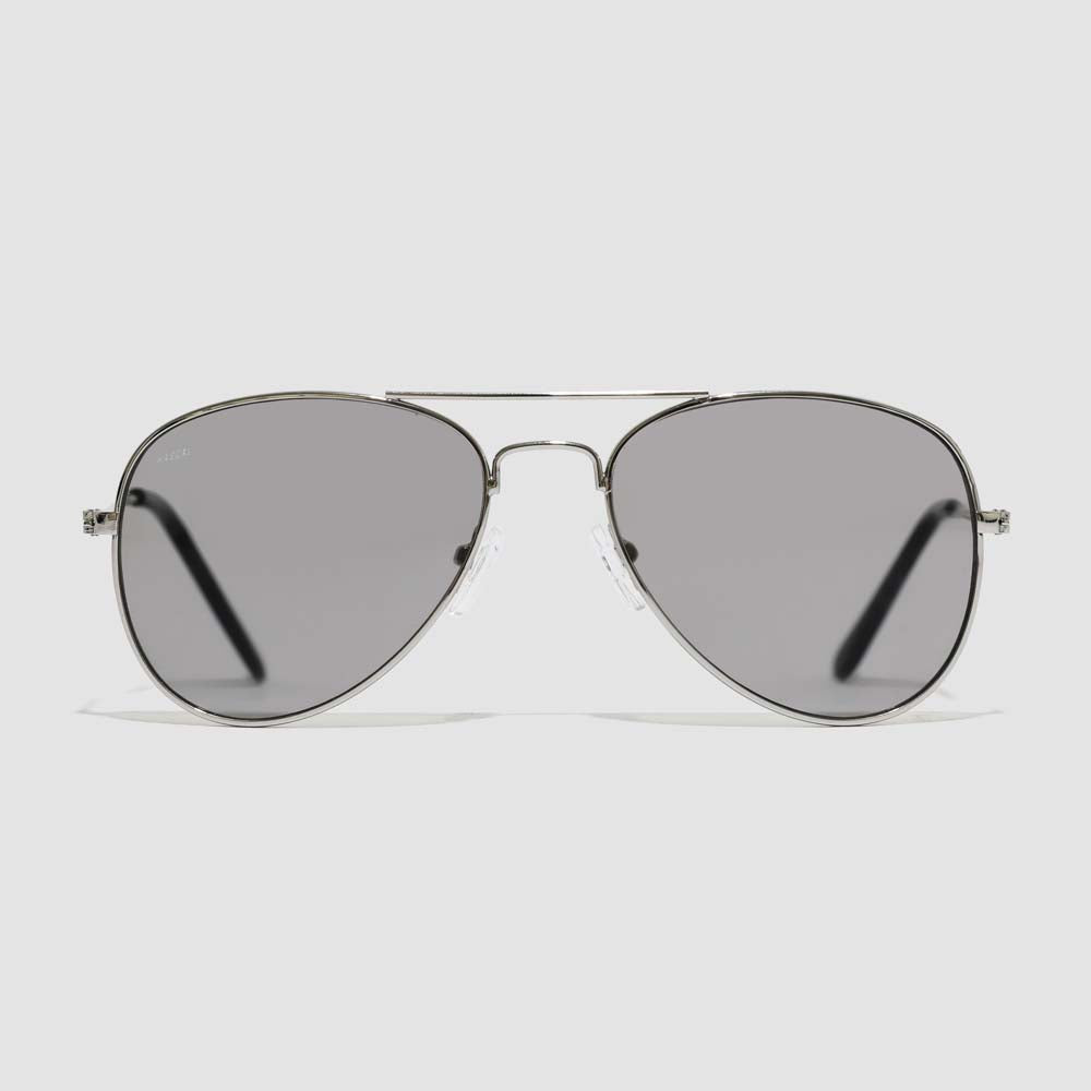 Rascal Italic Logo Aviator Sunglasses | Silver / Smoke