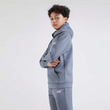 Juniors Essential Poly FZ Hood | Grey