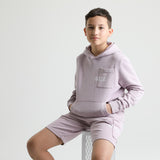 Juniors Garment Dye Pocket Hood | Dusty Pink