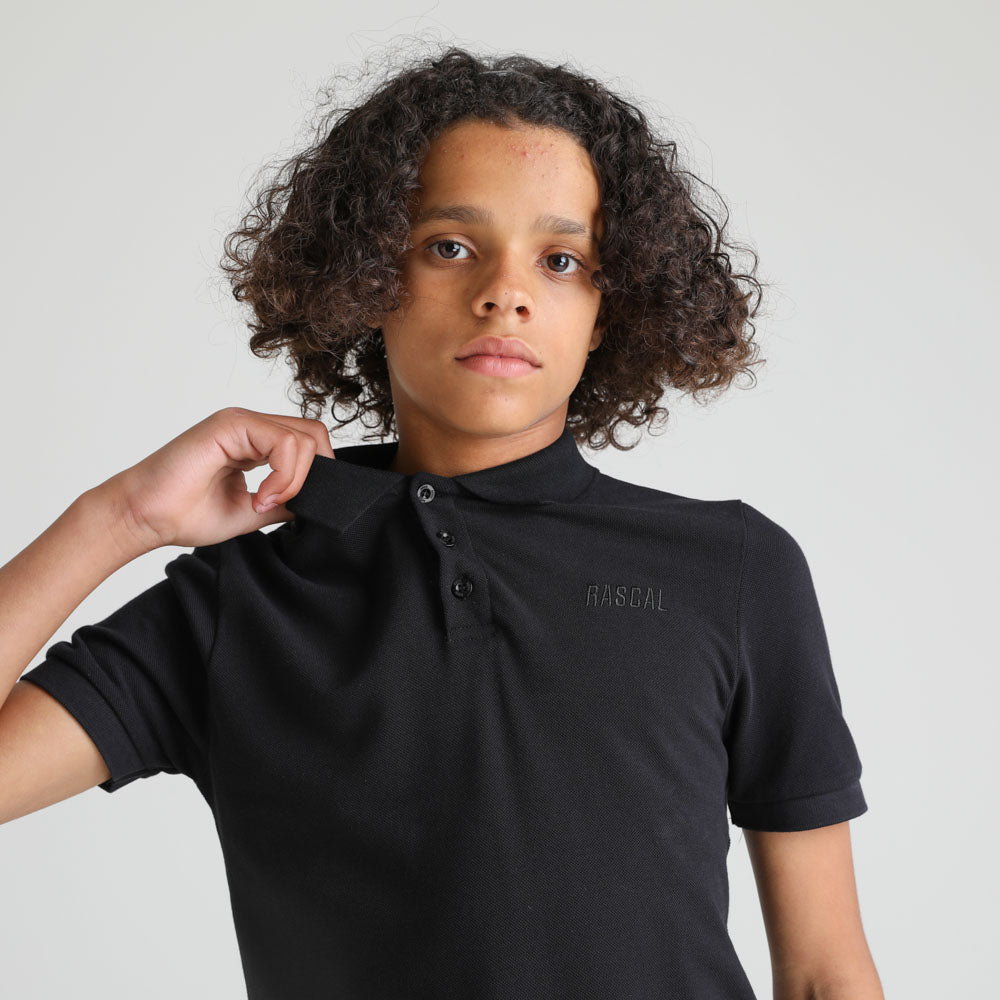 Boys Essentials 2.0 Polo Shirt | Black