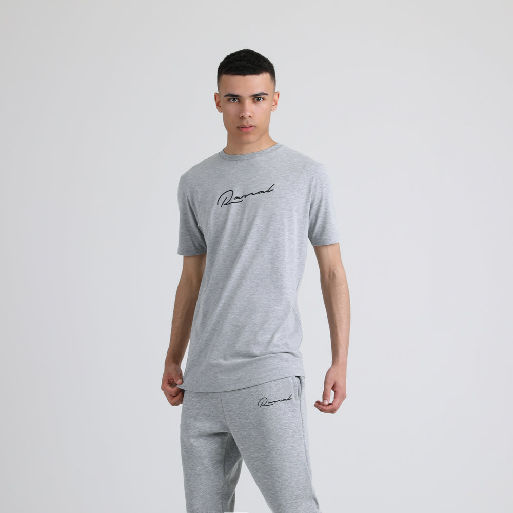 Mens Signature T-Shirt | Grey Black
