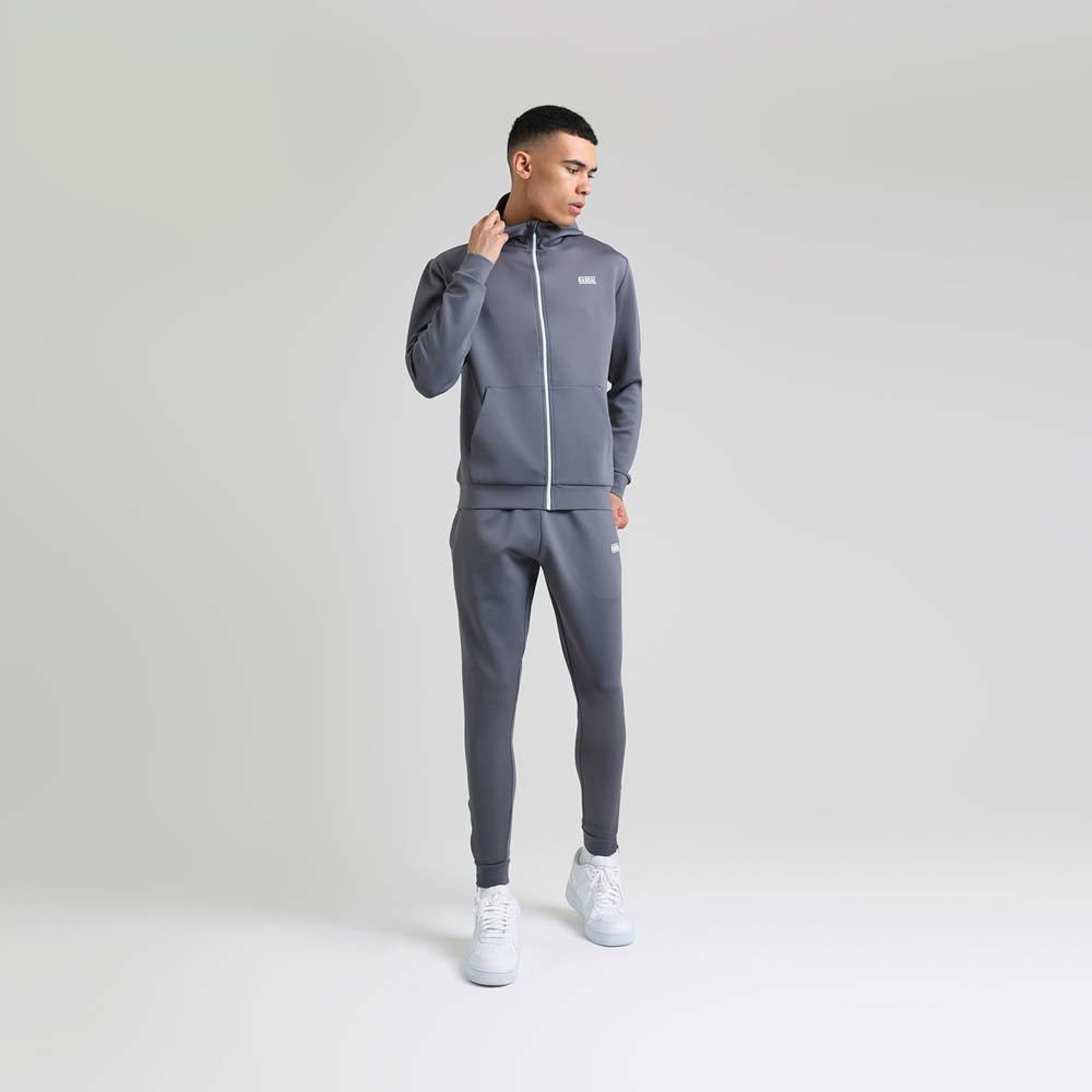 Mens Essential Poly FZ Hood | Grey