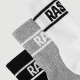 Rascal Original 3PK Socks | Black Grey White