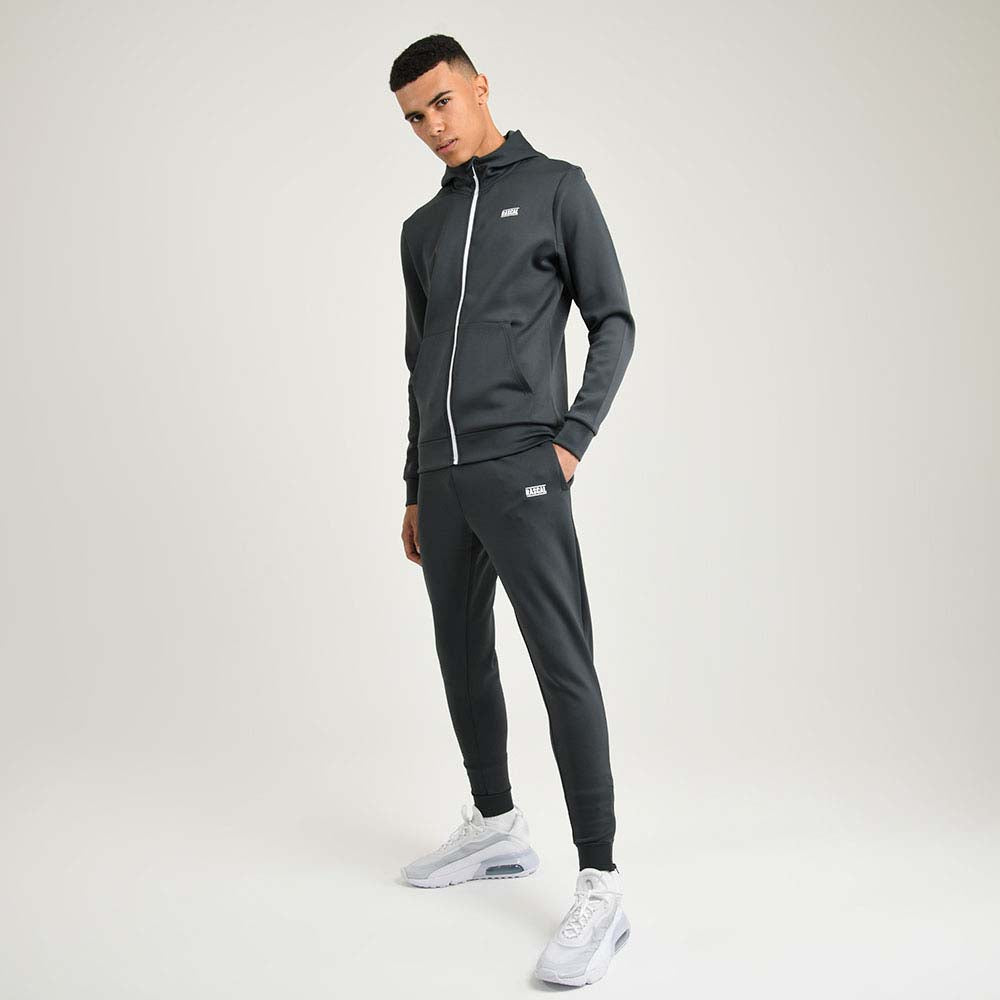 Mens Essential Poly Track Pant | Charcoal Grey